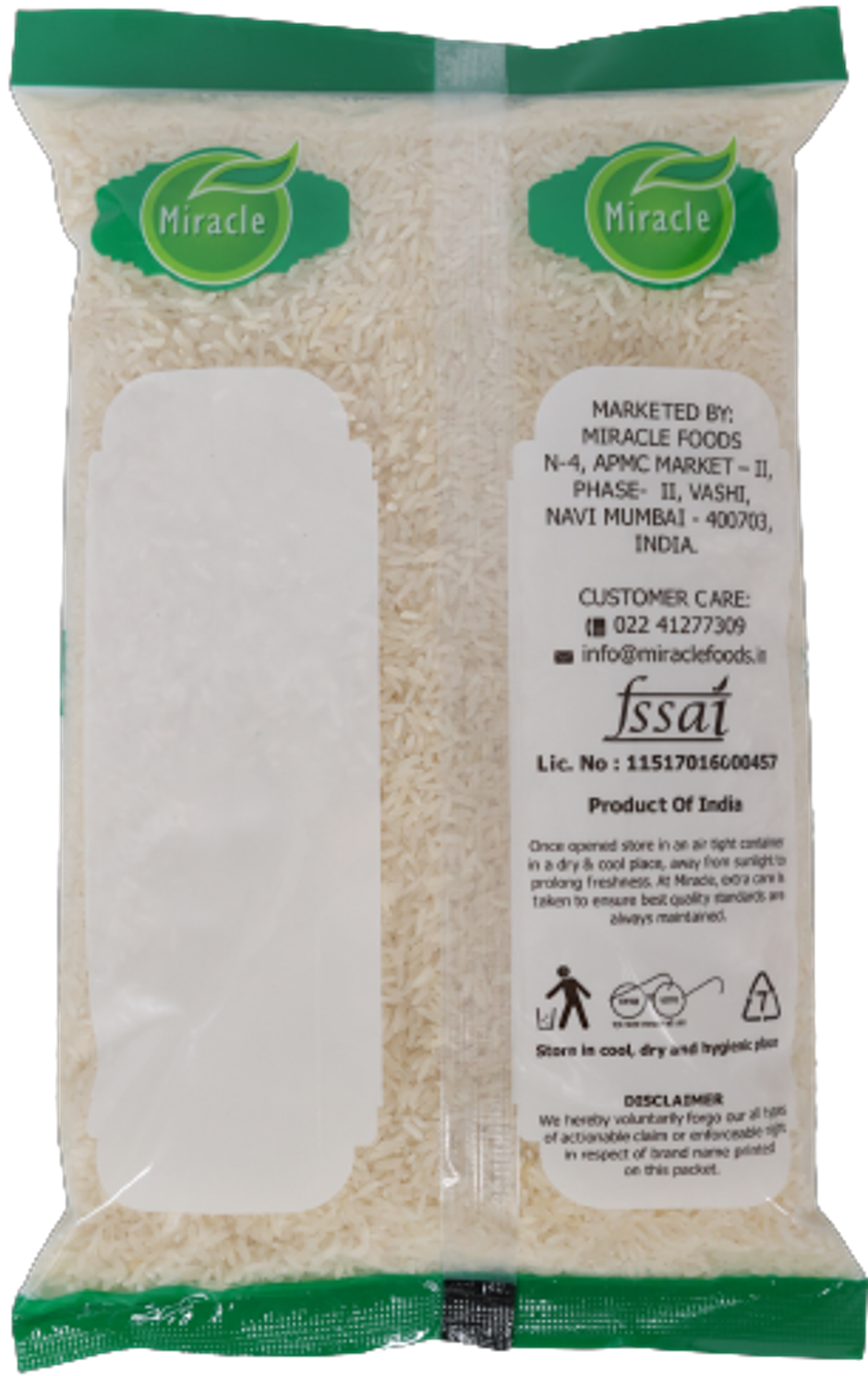 Miracle Premium Kolam Raw Rice