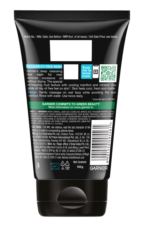 Garnier Men Oil Clear Face Wash