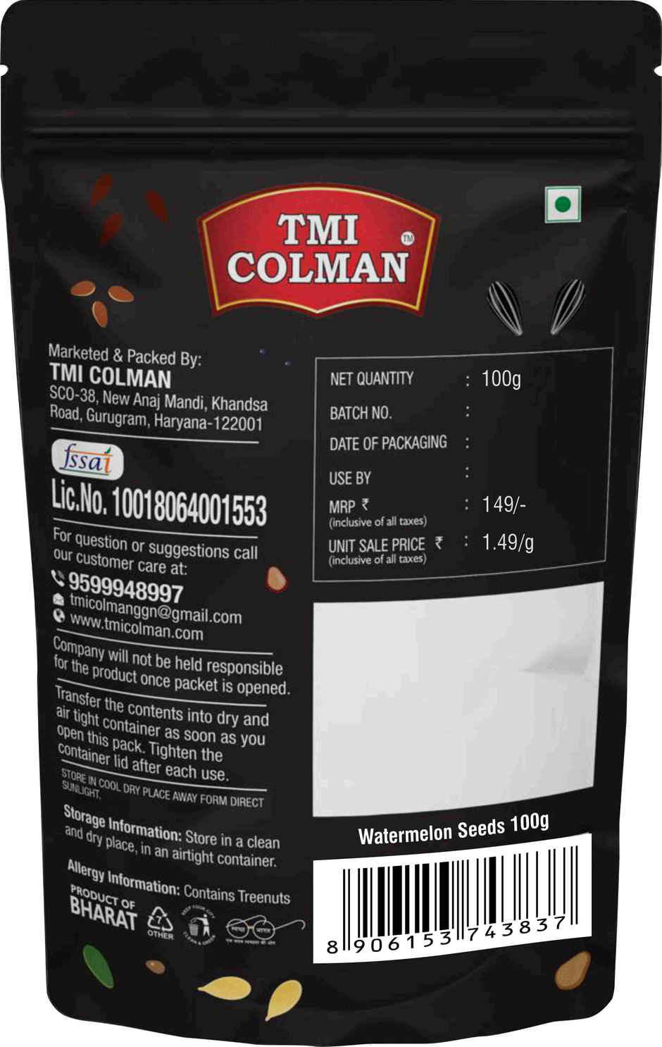 TMI COLMAN Premium Watermelon /Magaj Seeds