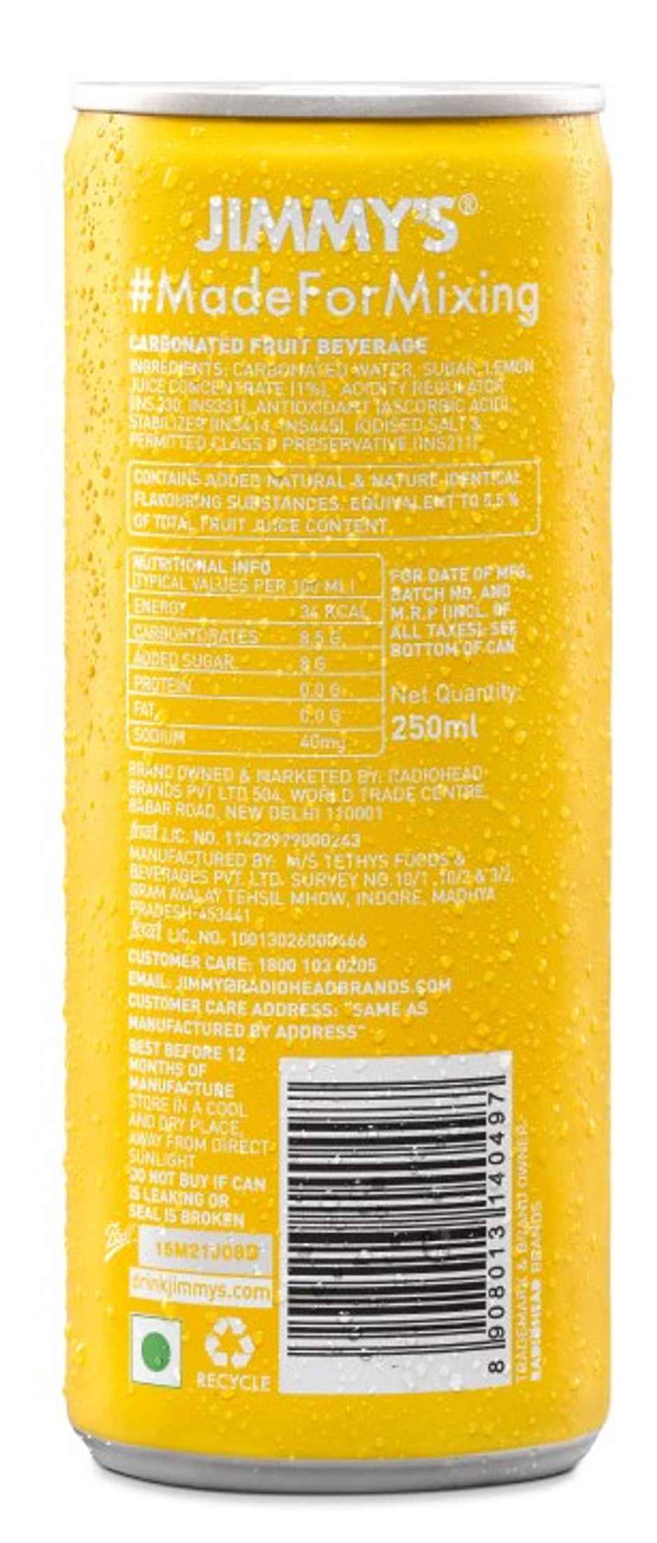 Jimmy's Cocktails Lemonade