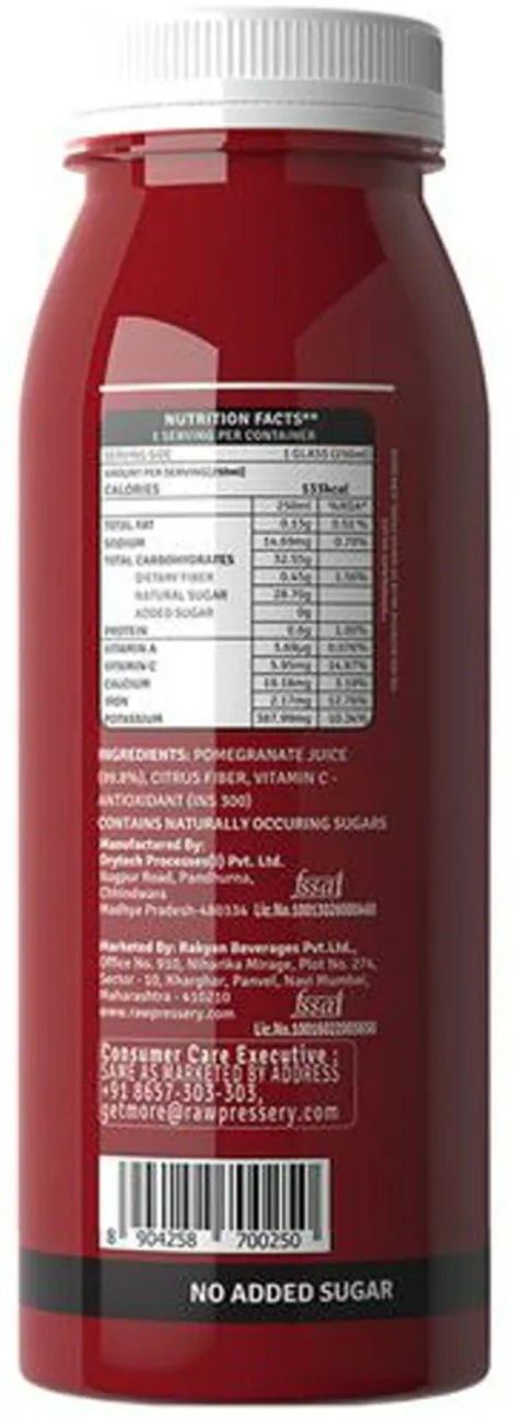 Raw Pressery Pomegranate Fruit Juice