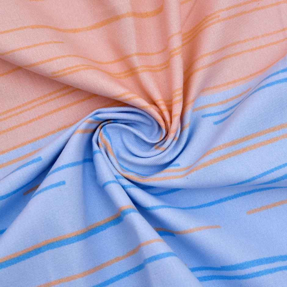 BAY6 Polyester Long Door Curtains | Set of 2 | 8x4 ft | Blue