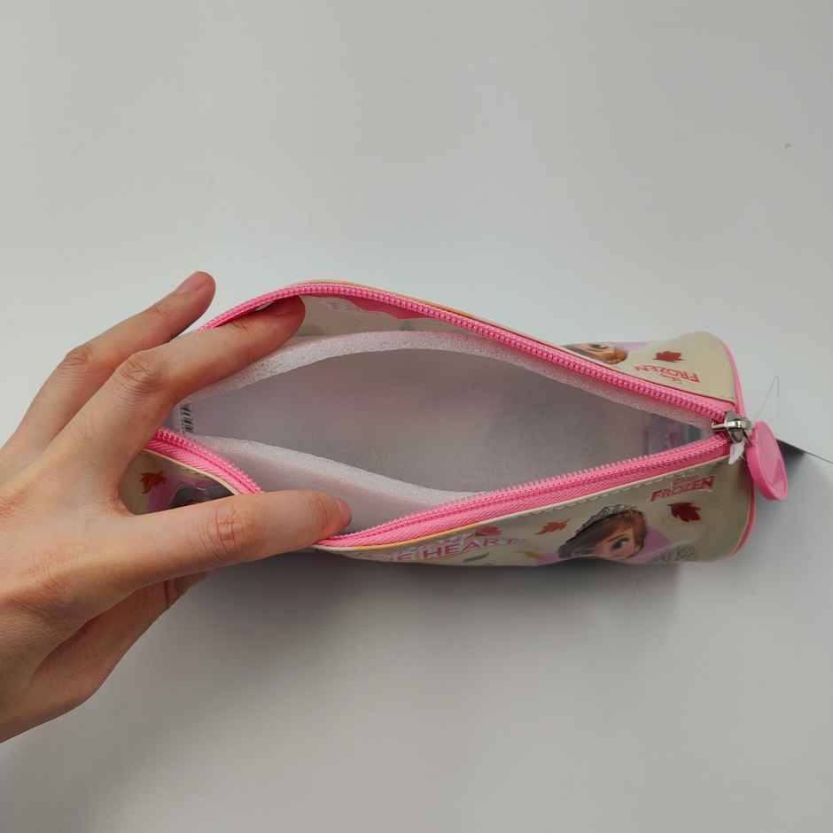 Striders Disney Frozen Round Zipper Pouch - Cute Pencil Bag for School & Travel