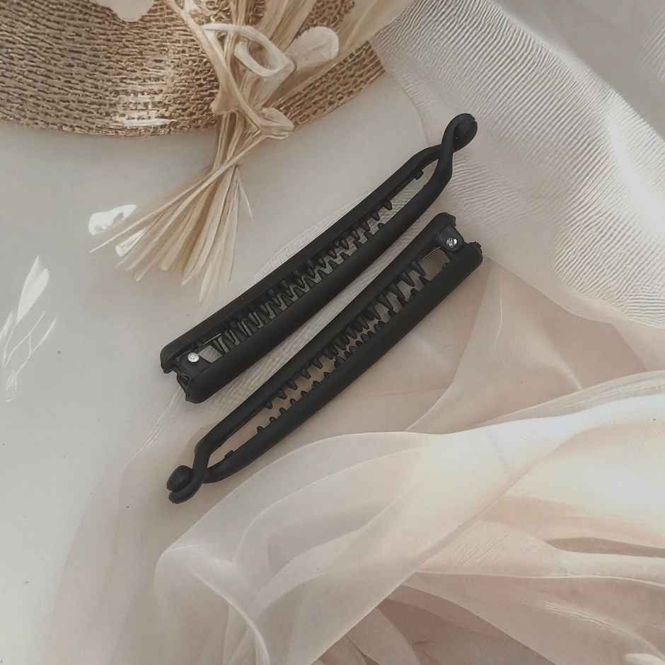 Banana Clip Matte | Large for Girls and Women | Black