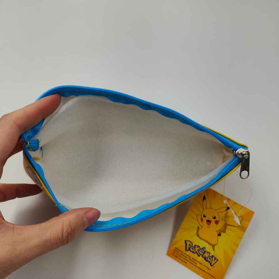 Striders Pokemon School Pencil Case for Boys & Girls | Triangle Shape, Cute Kids Stationery Bag