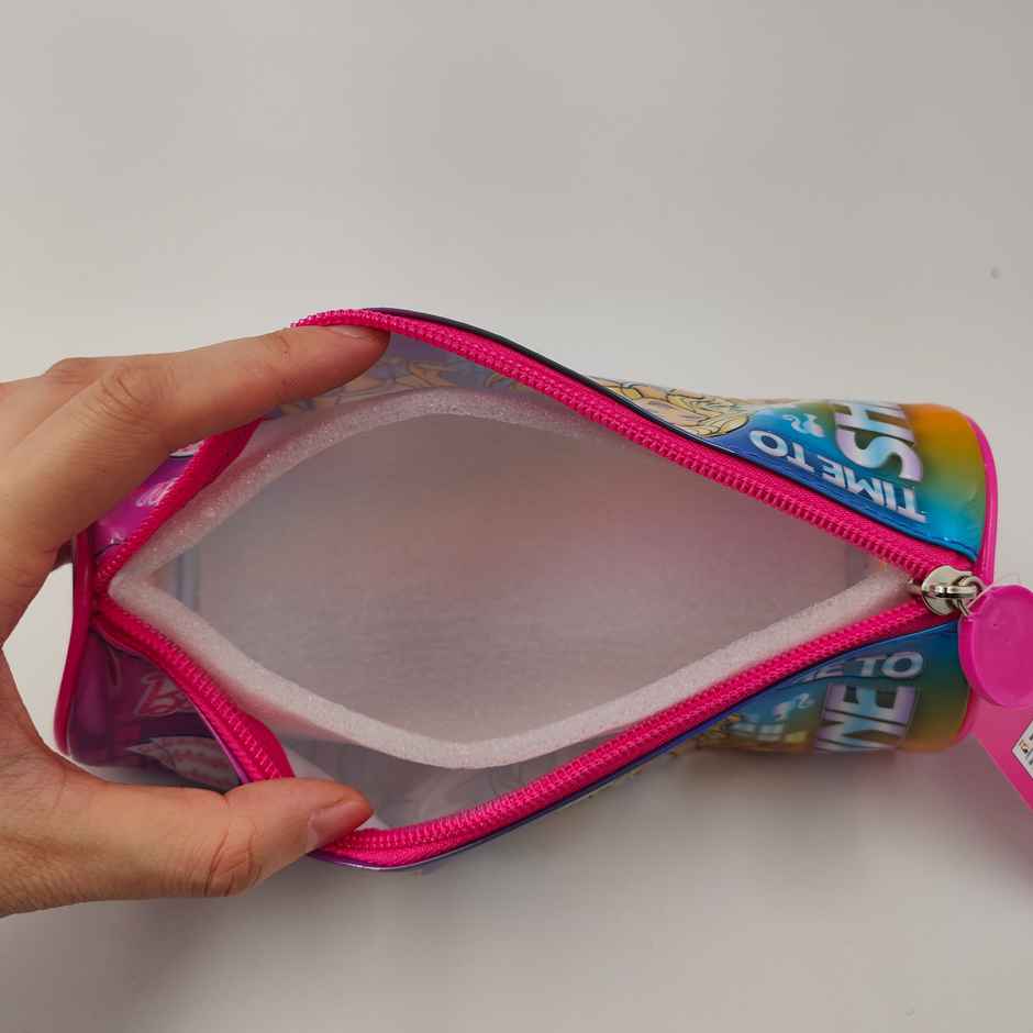 Striders Barbie Round Pencil Pouch - Cute School Stationery Bag for Kids & Teens