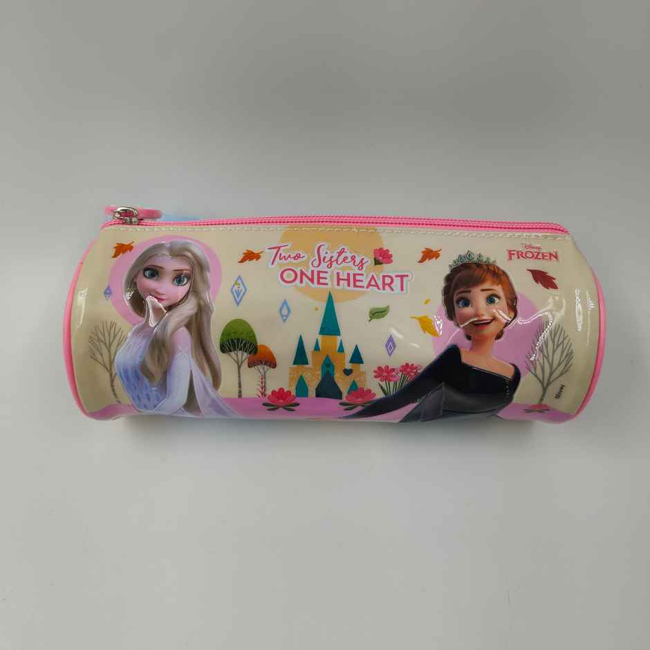 Striders Disney Frozen Round Zipper Pouch - Cute Pencil Bag for School & Travel