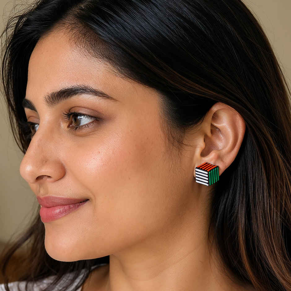 Tricolour Studs | Happy Mail
