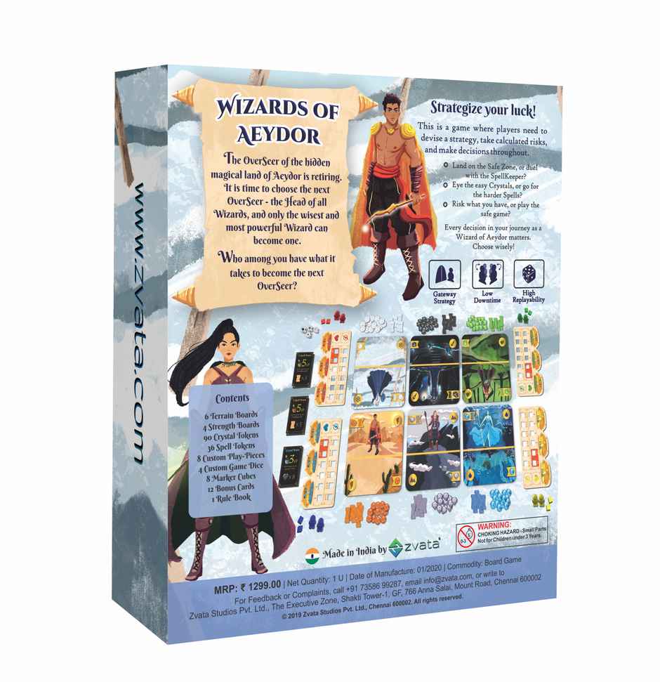 Zvata Wizards of Aeydor Board Game for Ages 8+