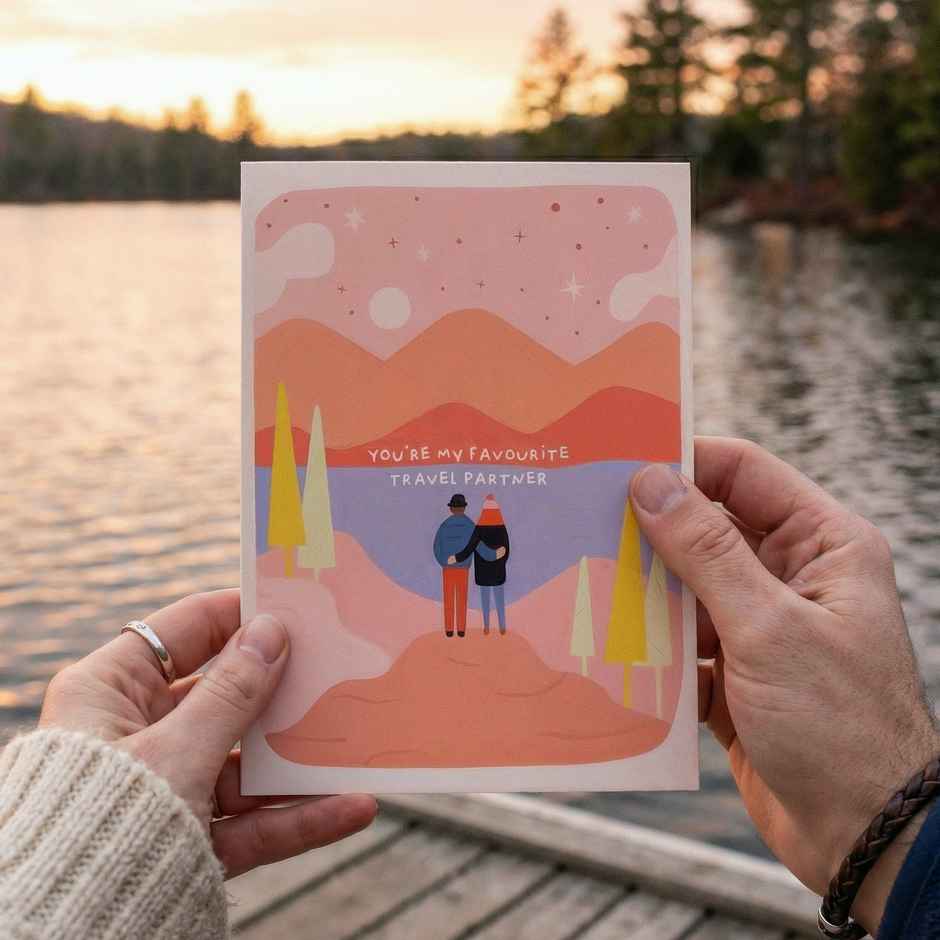 Favourite Travel Partner Love Greeting Card | Oye Happy