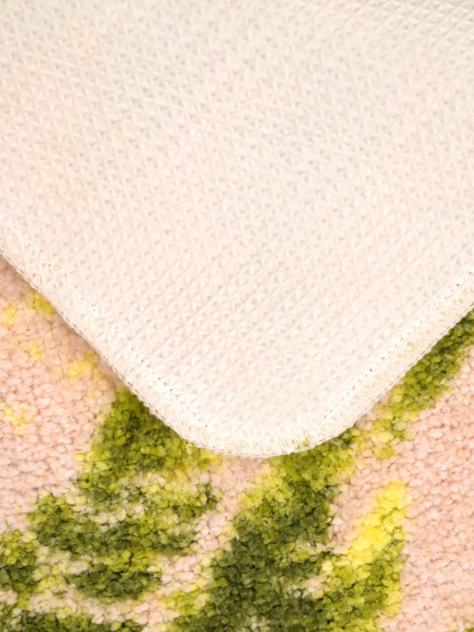 Saral Home Cedar Microfiber Anti-Slip Bath Mat | Beige - 40 x 60 cm