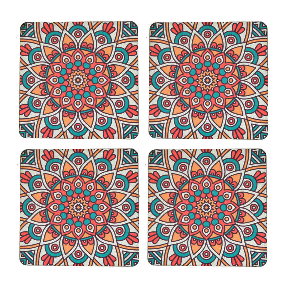 OGGN Vista Square Wooden Printed Coaster - 4 inch