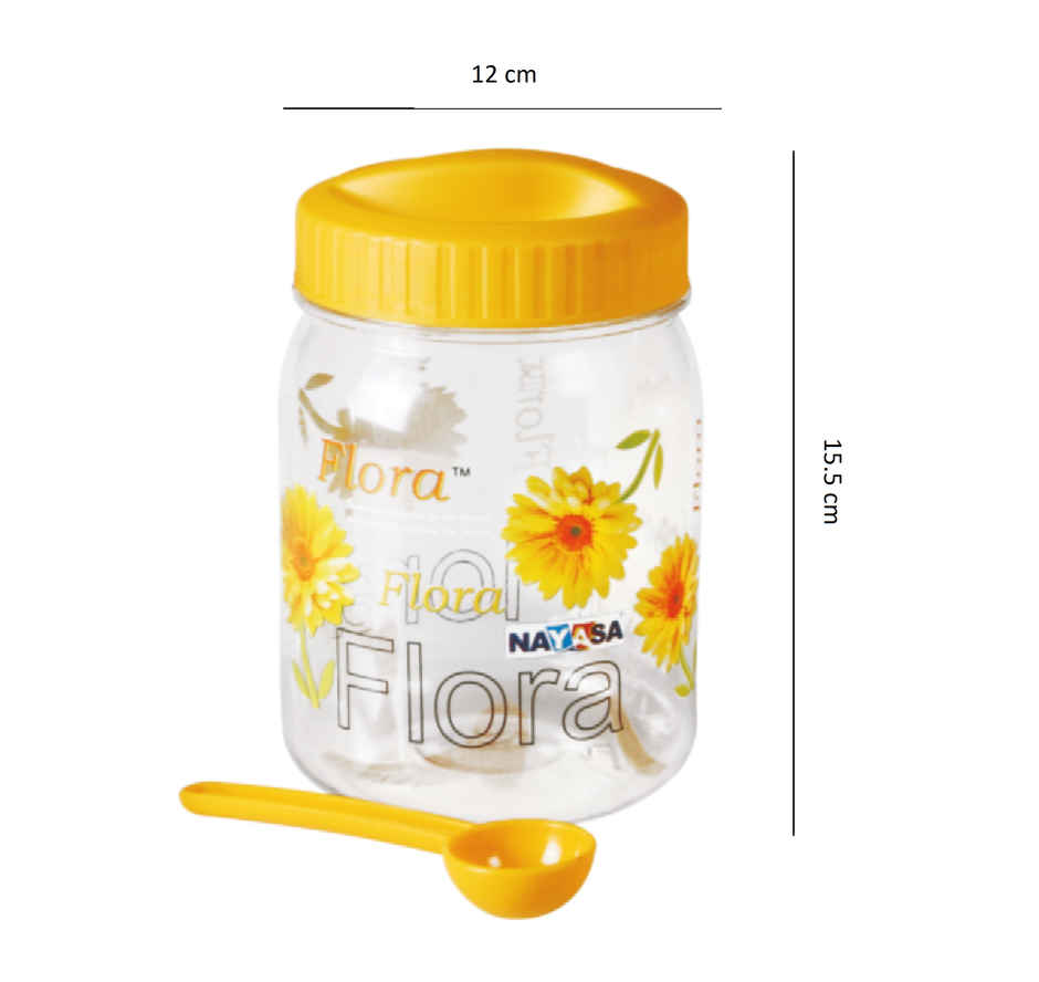 Nayasa Barni 1.5 kg-2 L BPA Free Food Grade Airtight Kitchen Storage Stackable Containers | Yellow