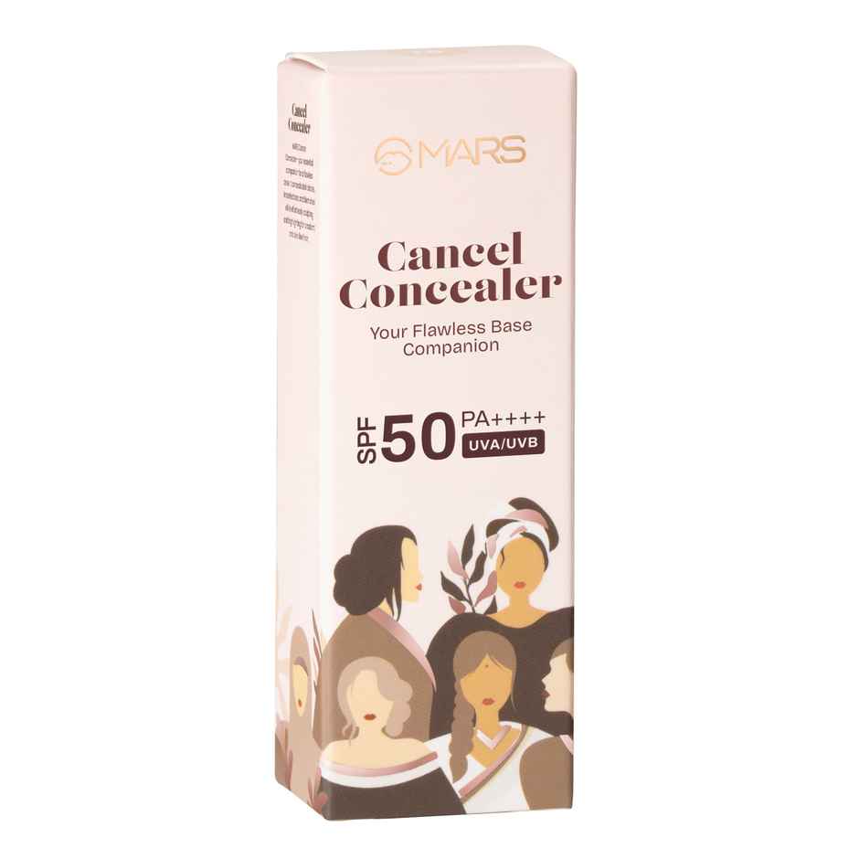 MARS Cosmetics Cancel Concealer for Face Makeup With Radiant Natural Finish | 6 ml | 01-ivory Veli