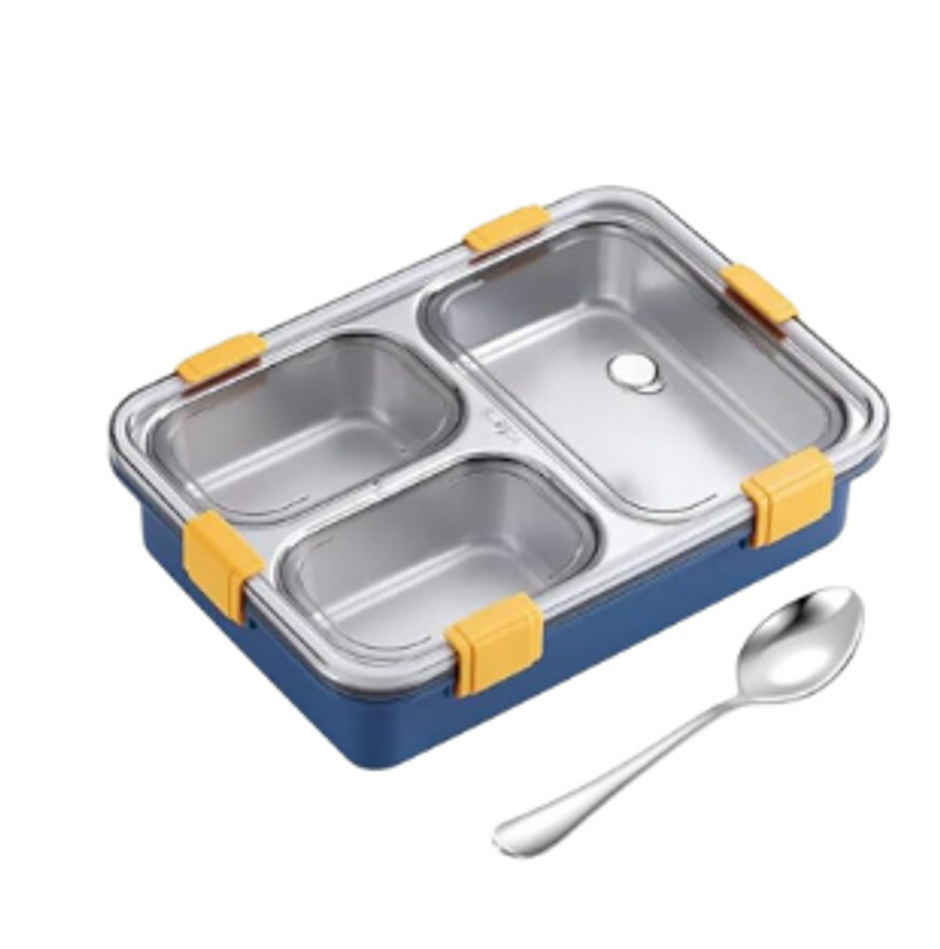 YELLOCUT Stainless Steel & Plastic Lid Lunch Box | Multicolour - 900 ml