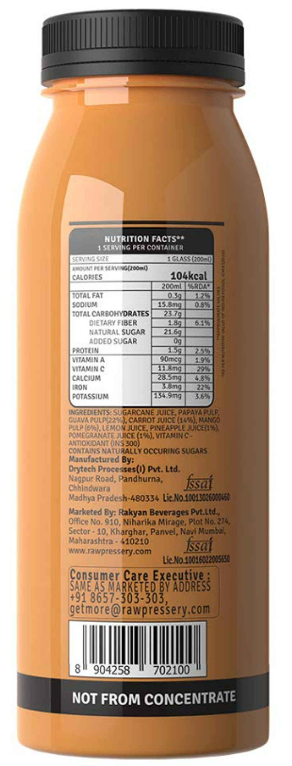 Raw Pressery Mixed Fruit Juice