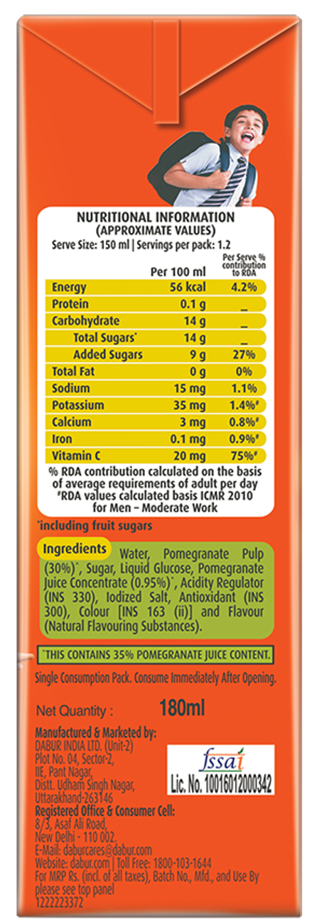Dabur Real Pomegranate Fruit Juice Combo