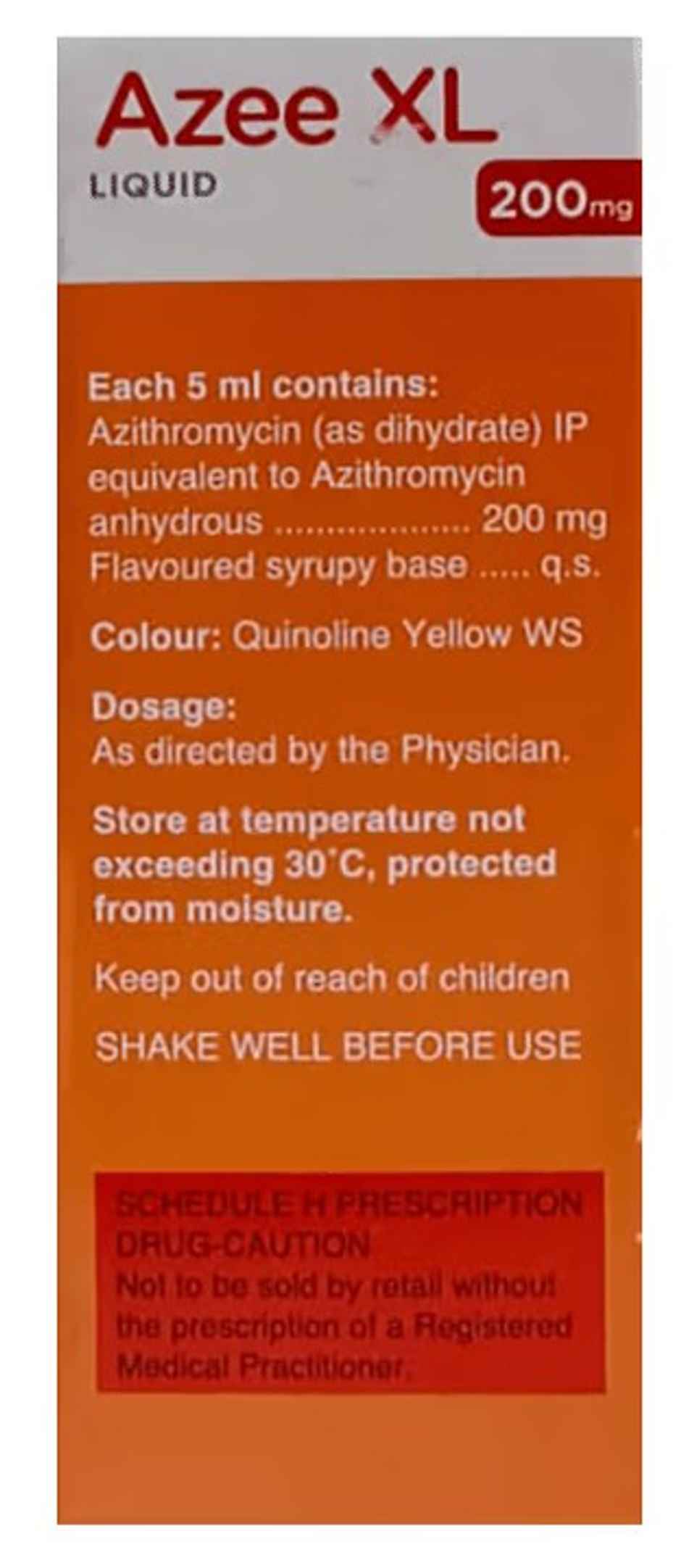Azee XL 200mg Peppermint & Orange Flavour Oral Suspension