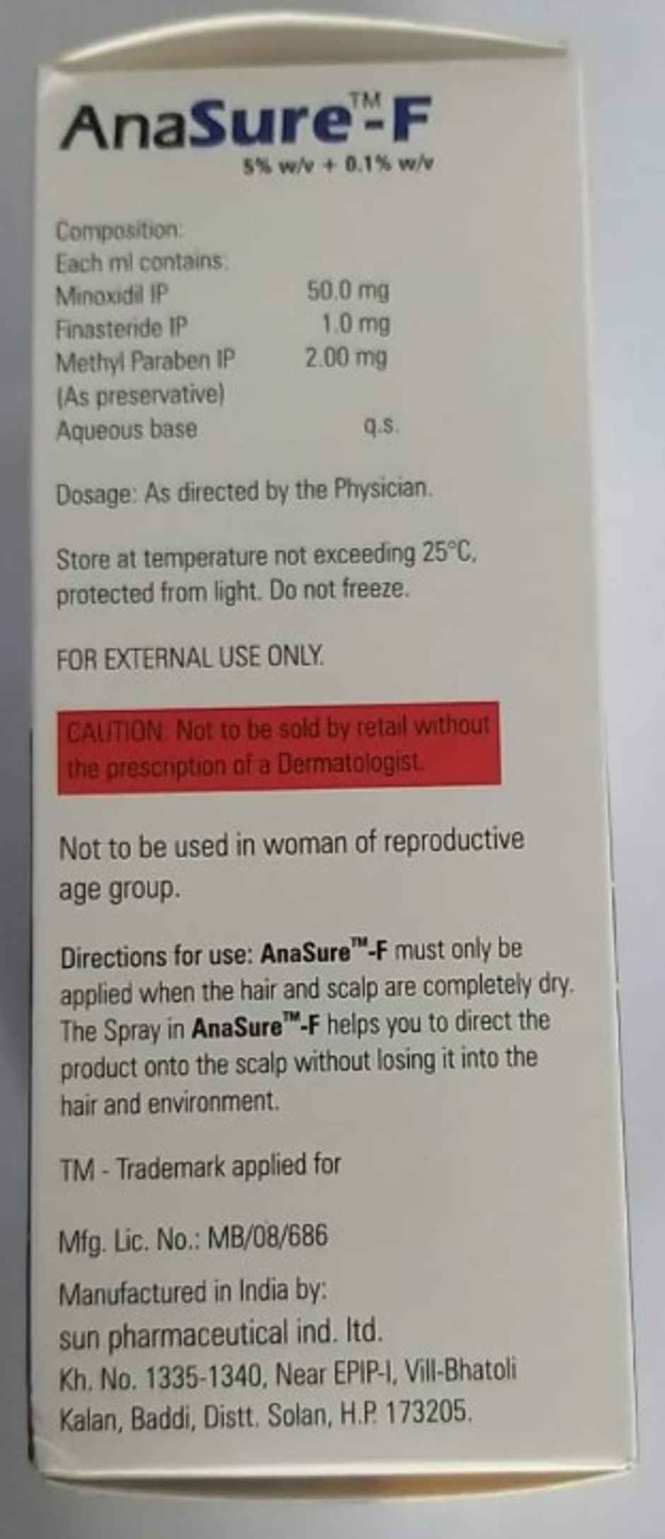 Anasure-F Topical Solution