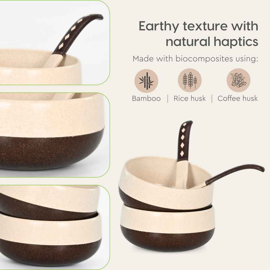 Eha Earth-Friendly Small Soup Bowls| 250 ml | Set Of 4 - Assorted