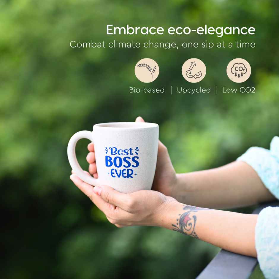 Eha Earth-Friendly Boss Gift | 300 ml Coffee Mug | Rice Husk | Sand Castle