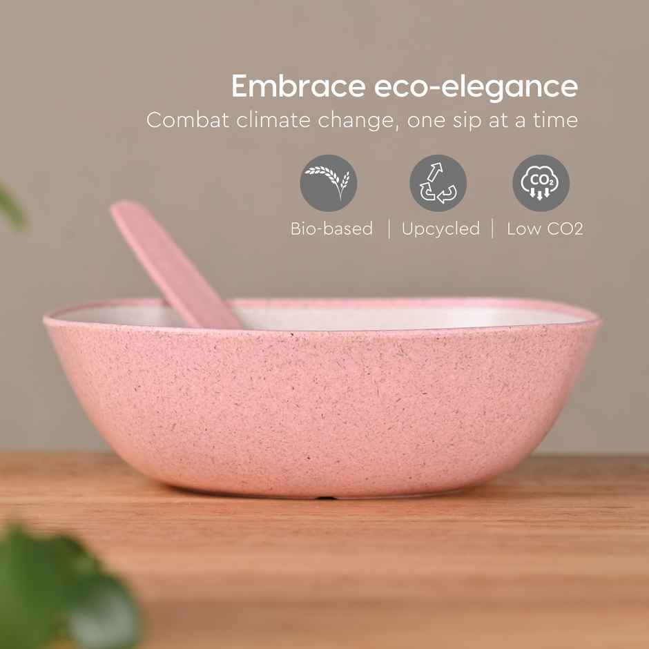 Eha Earth-Friendly Multipurpose Bowls | 750 ml | Made With Rice Husk Biocomposite | Set Of 4