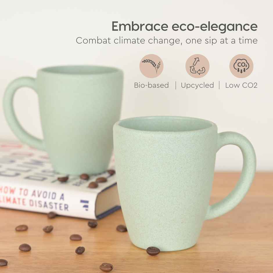Eha Earth-Friendly Classic Coffee Mug | 300 ml | 4 Unit | Multi-Light