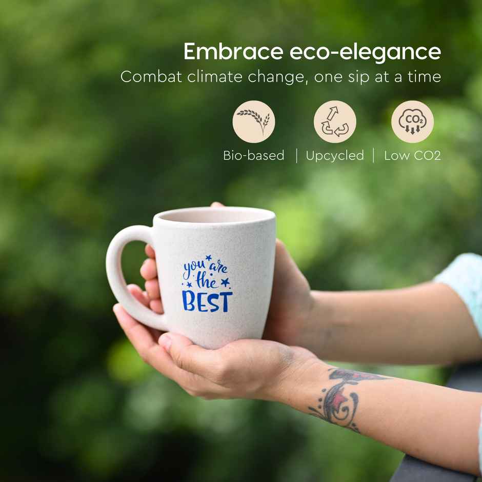 Eha Earth-Friendly Anniversary Gift | 300 ml Coffee Mug | Rice Husk | Sand Castle