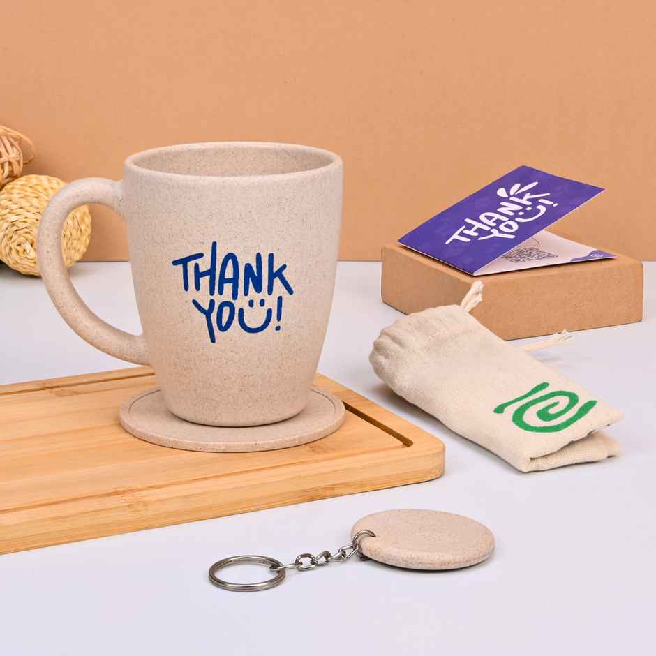 Eha Earth-Friendly Thank You Gift | 300 ml Coffee Mug for Colleagues & Friends | Sand Castle