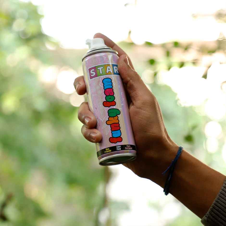 Star Funky Foam Spray for Holi Party and Celebration - Blue