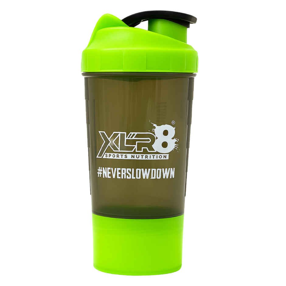 Xlr8 Protein Shaker With Compartment | Bpa-Free & LeakProof | 500 ml