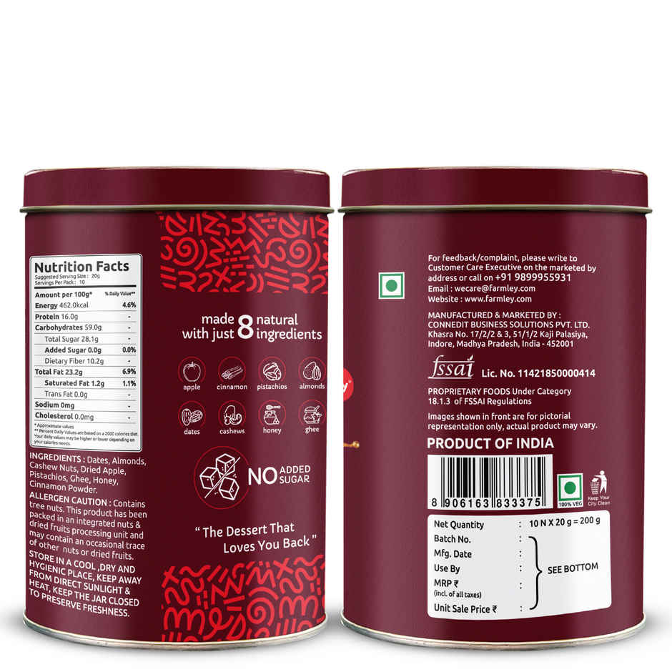 Farmley Apple Pie Date Bites Valentine's Gift Pack | No Added Sugar