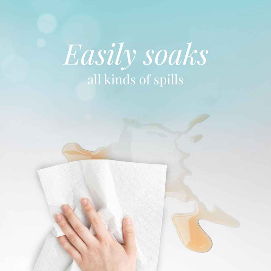 Origami Klassic 2Ply Kitchen Towel Paper Roll Super Absorbent & Tough Pack of 2, 60Pulls Per Roll