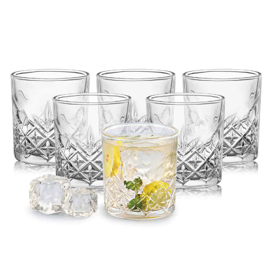 Cello Classix Tumbler Glass Set | Glass Tumblers for Water, Juice & Mocktails | Clear - 275 ml