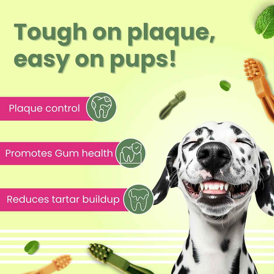 Bark Out Loud Dog Treats - Dental Brush Chews, Fresh Smell, Oral & Odour Care