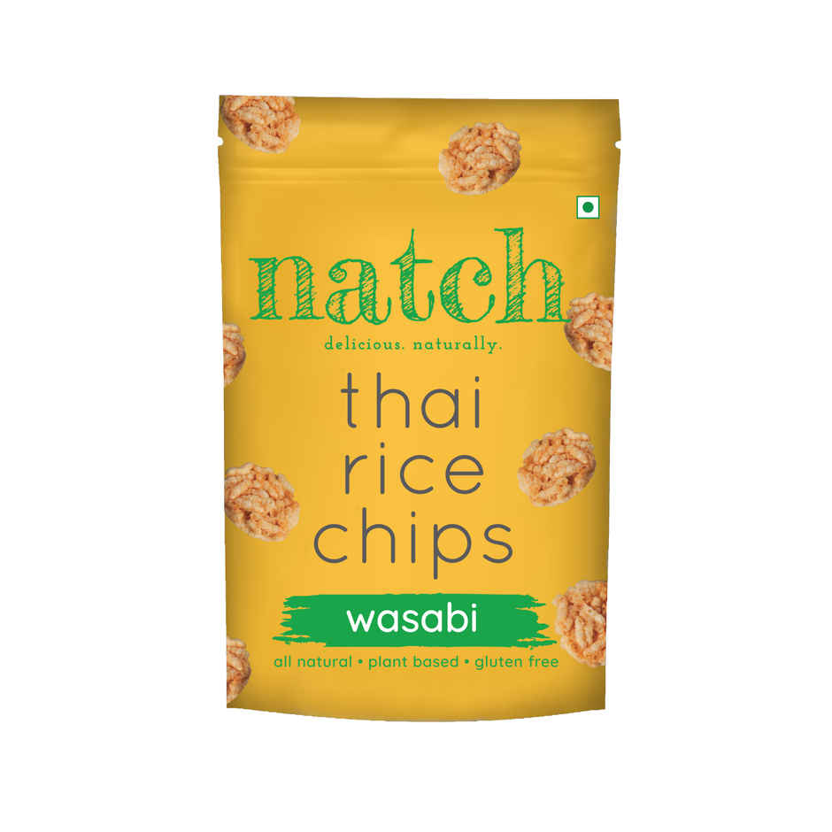 Natch Rice Chips Wasabi | Crispy Rice Snack