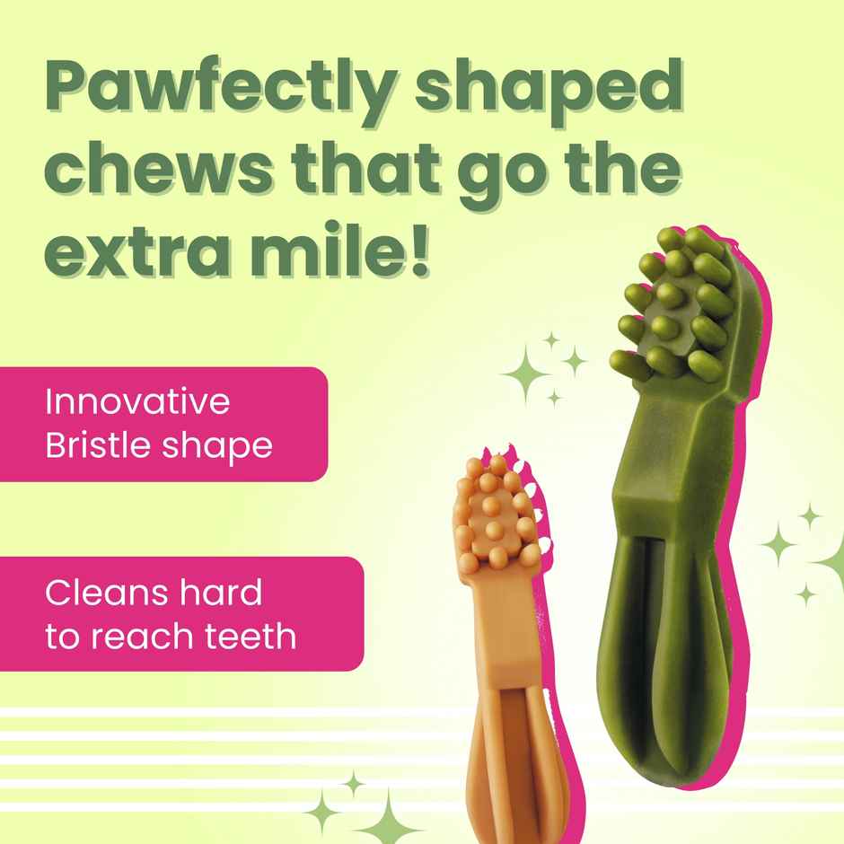 Bark Out Loud Dog Treats - Dental Brush Chews, Fresh Smell, Oral & Odour Care