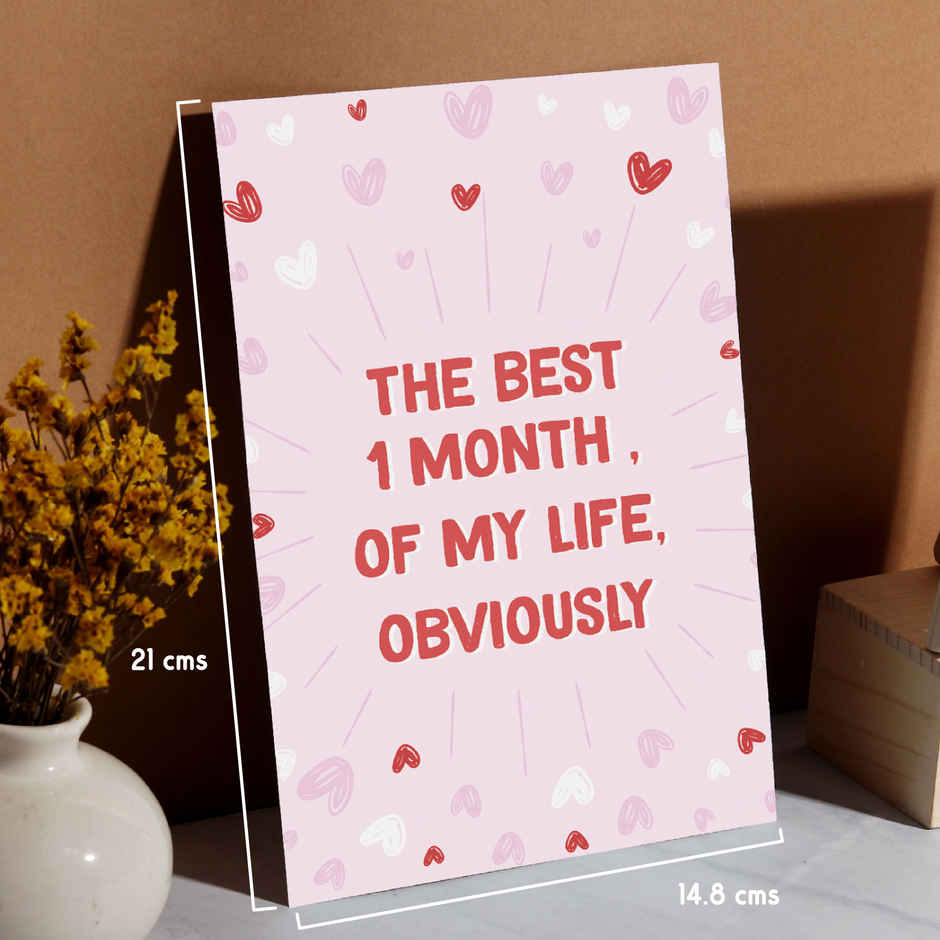 Happy Mail 1St Month Anniversary Monthiversary Card