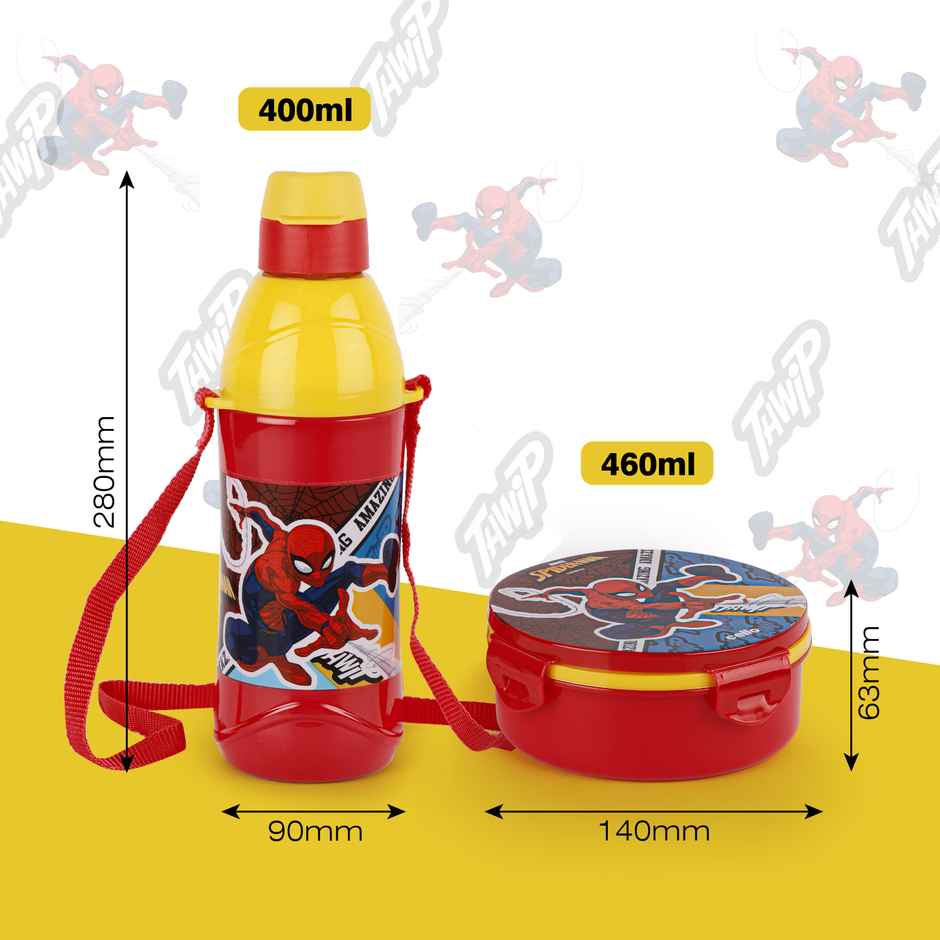 Cello Tiffy Gift Set | Insulated Lunch Box + Water Bottle | 360 + 390 ml - (Colour May Vary)