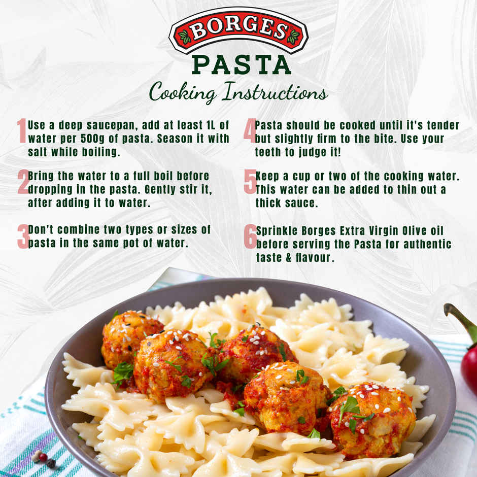 BORGES Durum Wheat Pasta Farfalle Combo