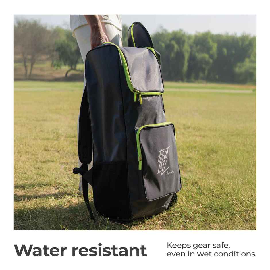 Lifelong Cricket Kit Bag with Bat Pocket, Durable & Water-Resistant | Grey