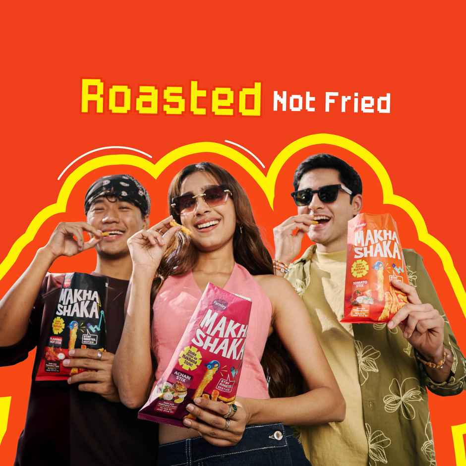 Farmley Makha Shaka-  Tomato Stix | Made With Makhana  Healthy Munchies