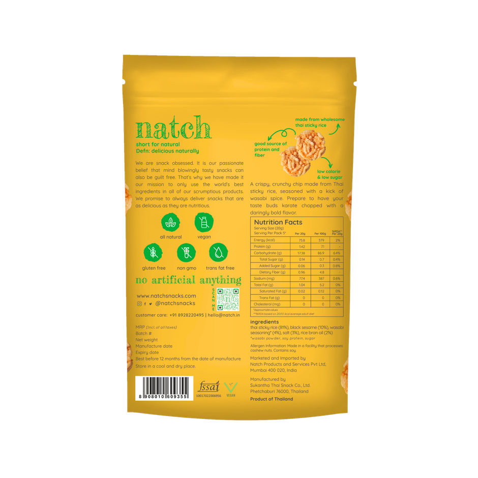 Natch Rice chips Wasabi