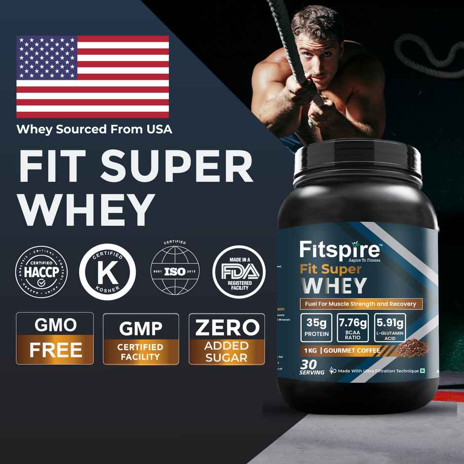Fitspire Fit Super Pro & Fit Super Whey Protein Double Chocolate & Gourmet Coffee 2*2 Lbs