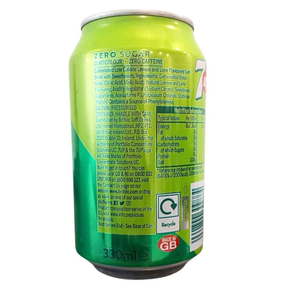 7UP Zero Sugar Soft Drink Can
