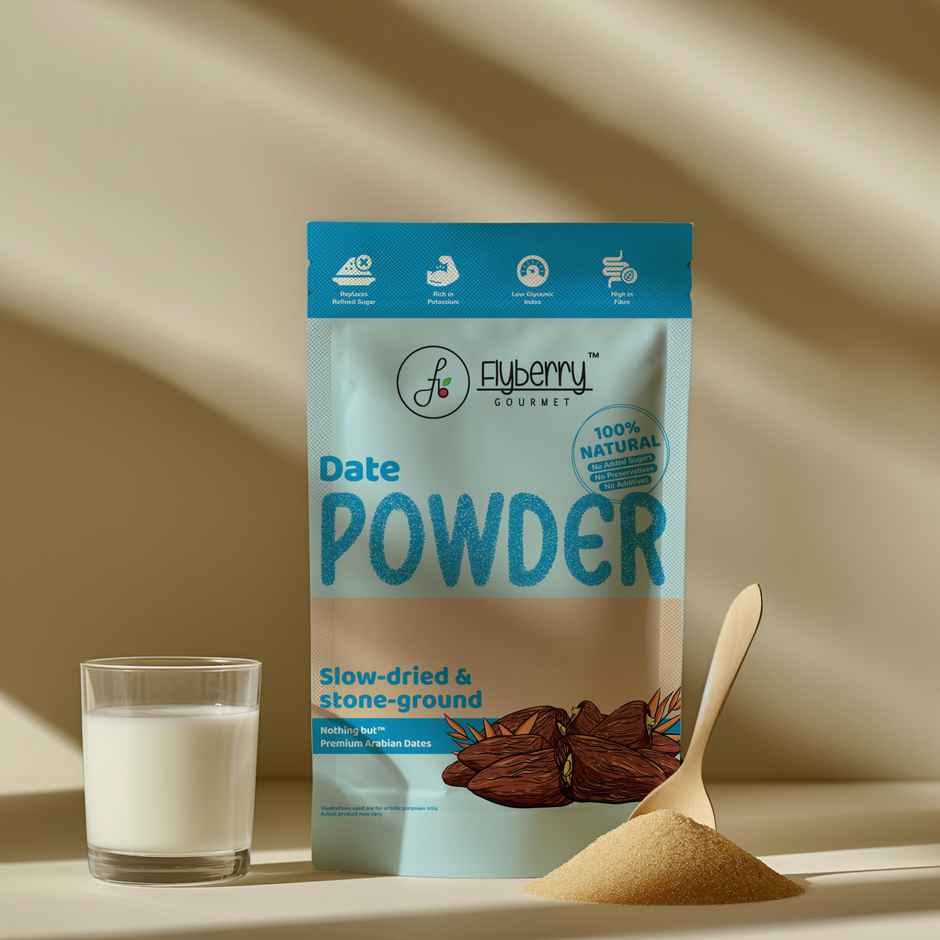 Flyberry Gourmet Date Powder, Truly Natural Sweetener