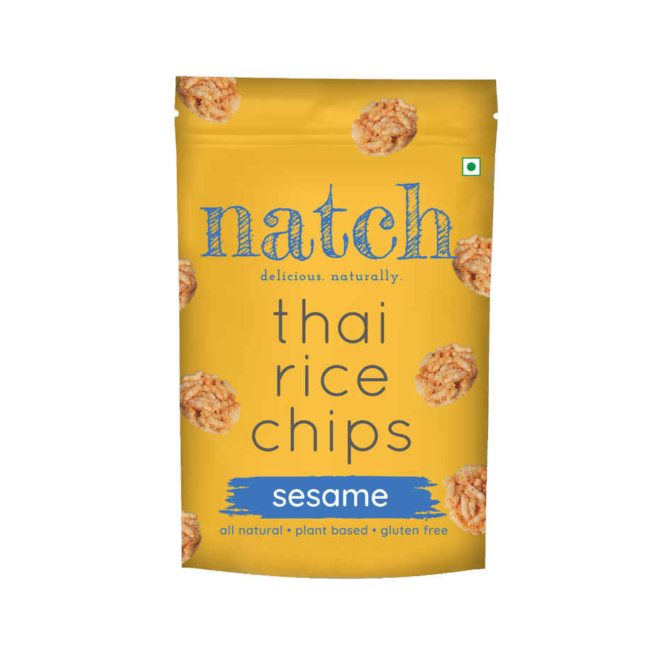 Natch Rice Chips Sesame | Crispy Rice Snack