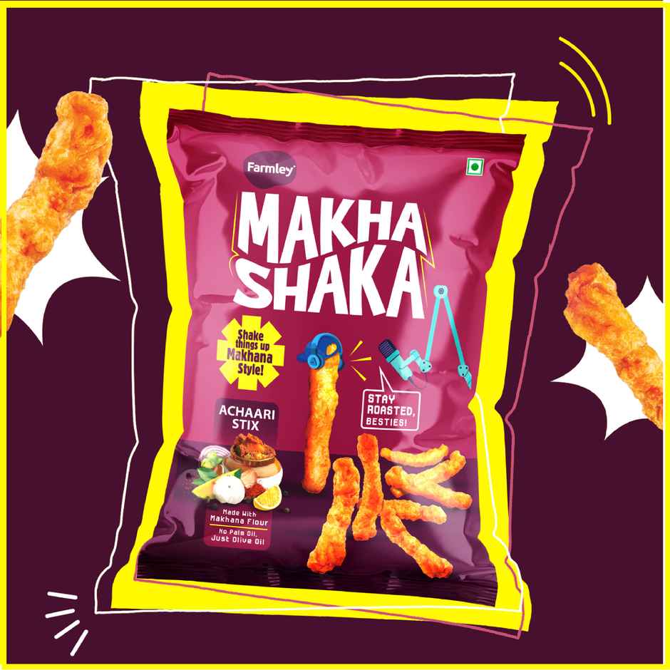 Farmley Makha Shaka- Achaari Stix | Made with Makhana Healthy Munchies