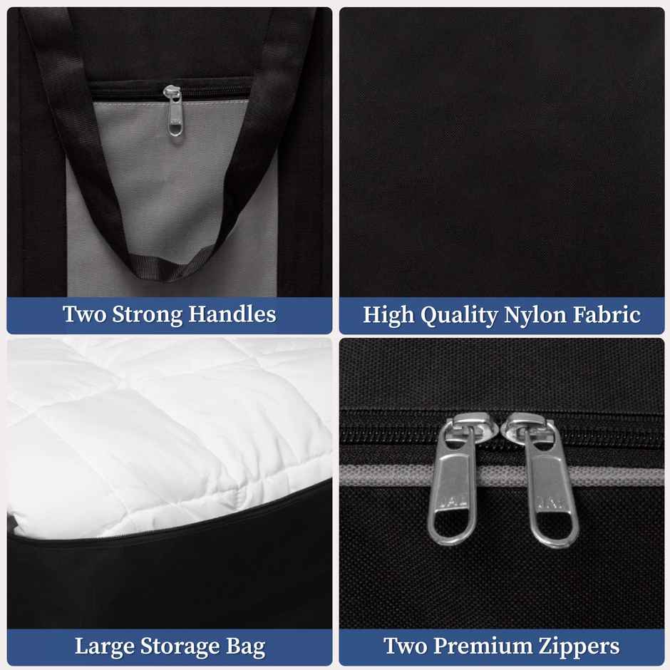 Homestrap Polyester Storage Bag - Grey Black