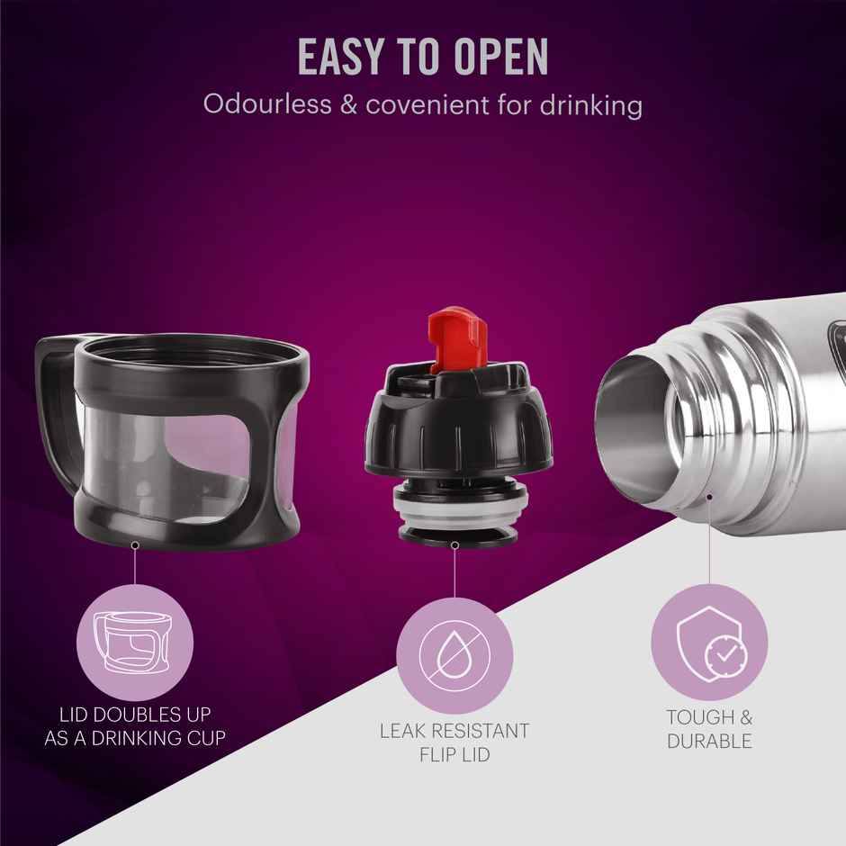 Cello Instyle Thermosteel Flask | 750 ml | Black | Assorted